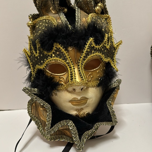 2 Vintage Elegant Venetian Masquerade Mask - Picture 9 of 15